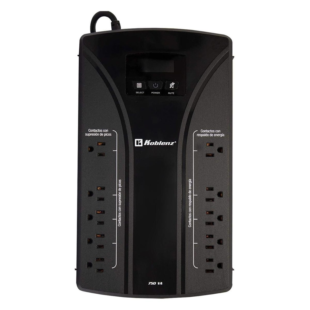 No break Koblenz 7522 USB R750VA Lcd 10 Contactos
