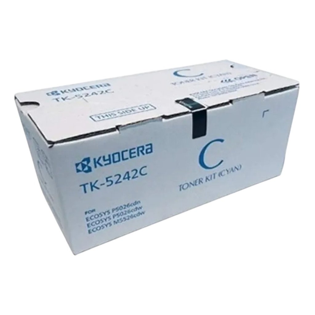 Cartucho De Tóner Kyocera Tk-5242C Color Cyan 3000 Páginas