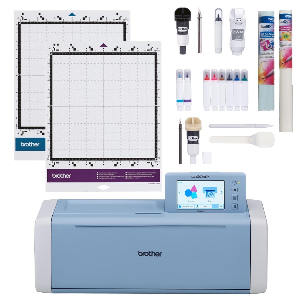 ScanNCut Brother SDX225, máquina de corte electrónico para cortar papeles y materiales plásticos, es