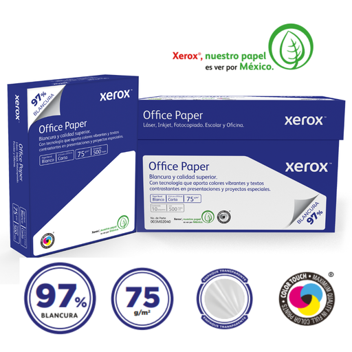 [3M2040 CAJA] PAPEL BOND BLANCO T/CARTA AZUL CARTA97% CAJA C/5,000 HOJAS 75G/M2 