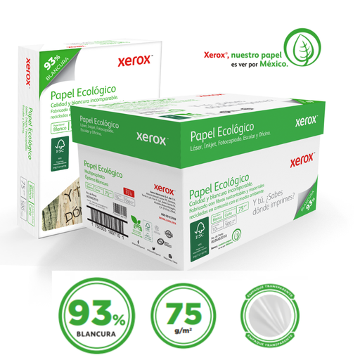 [3M2010 CAJA] PAPEL BOND BLANCO T/CARTA ECOLOGICO 93%BLANCURA 75G/M2CAJA C/5000 HOJAS 8.5X11"(216X278MM)