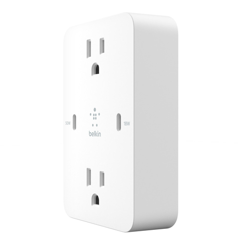[WCZ001DQWH] CARGADOR WALL PLATE BELKIN USB-C/18W/50W BLANCO / WCZ001DQWH