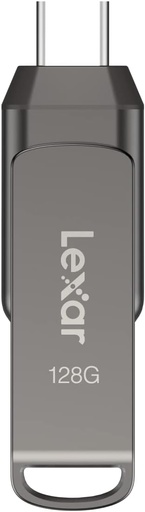 [LJDD400128G-BNQNU] MEMORIA  USB DUAL JUMPDRIVE LEXAR D400 3.1 128G TIPO C Y TIPO A LJDD400128G-BNQNU