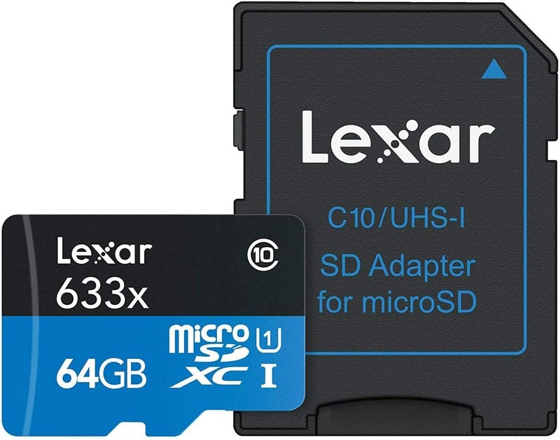 [LSDMI64GBBNL633A] Memoria MicroSDXC Lexar 64GB 633 UHS-I  Clase 10 C/Adaptador / LSDMI64GBBNL633A