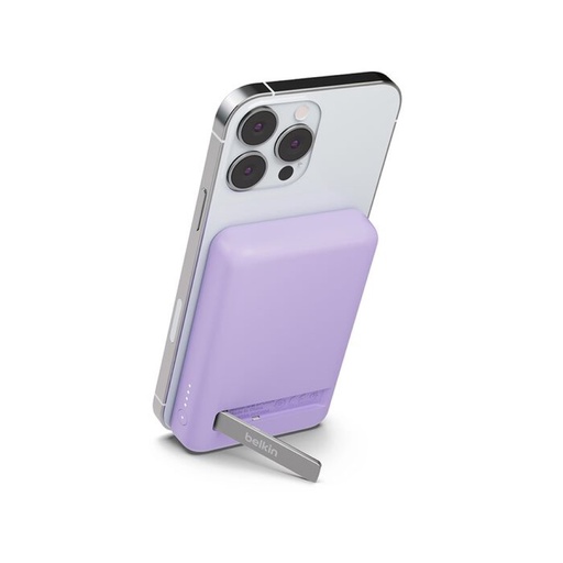 [BBC010-PU] 5,000mah Power Bank Magnetica Qi 7.5W + Kick Stand Purple