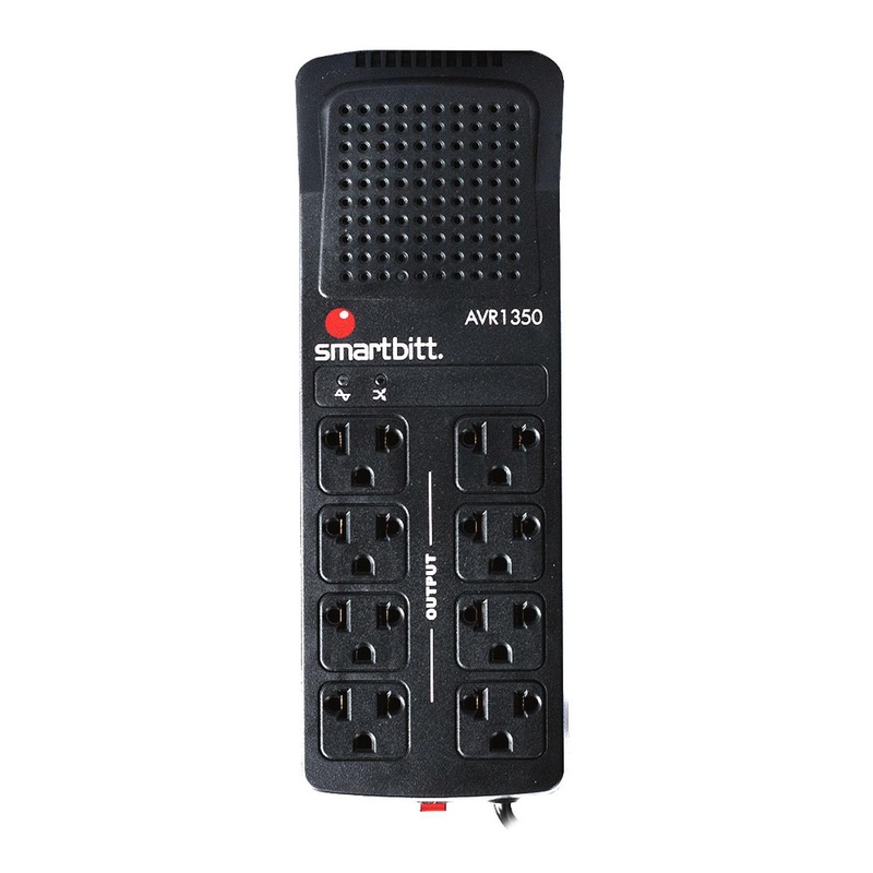 [SBAVR1350] Regulador de Voltaje Smartbitt 8 Contactos 1350 VA / 675 W