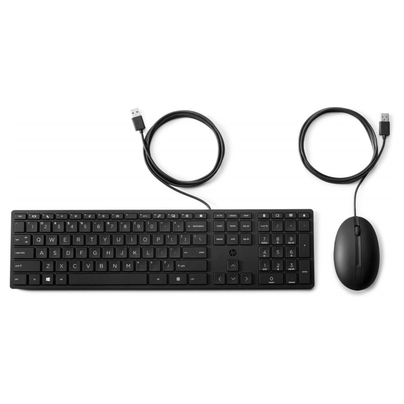 [9SR36AA] Kit HP Alámbrico de Teclado y Mouse Optico 320MK Cable USB-A