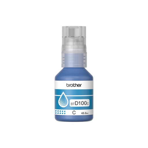 [BTD100C] Botella de tinta Brother, Cyan, Alto rendimiento, BTD100C