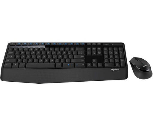 [920-007820] Kit de Teclado y Mouse Logitech MK345, Inalámbrico, USB, Negro (Español)