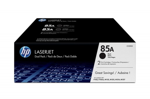 [CE285AD] Tóner HP 85A Paquete Doble Negro, 2 x 1600 Páginas