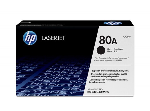 [CF280A] Tóner HP 80A Negro, 2700 Páginas