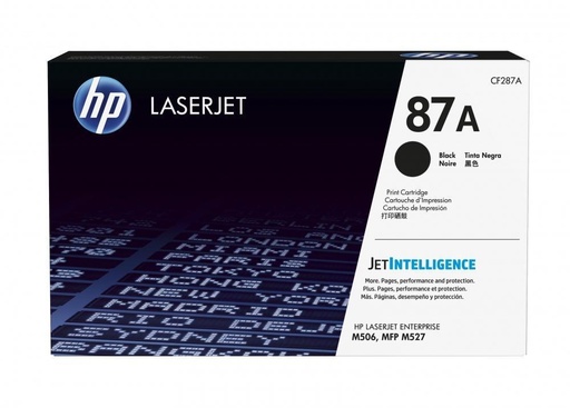 [CF287A] Tóner HP 87A Negro, 9000 Páginas