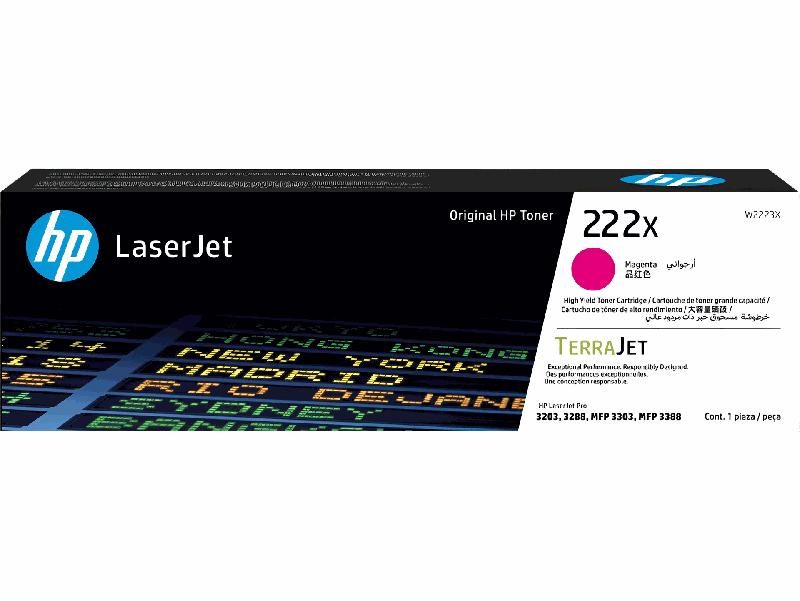 [W2223X] Cartucho de Tóner HP LaserJet 222X Alto Rendimiento Magenta (copia)