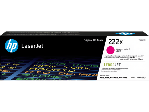 [W2223X] Cartucho de Tóner HP LaserJet 222X Alto Rendimiento Magenta (copia)