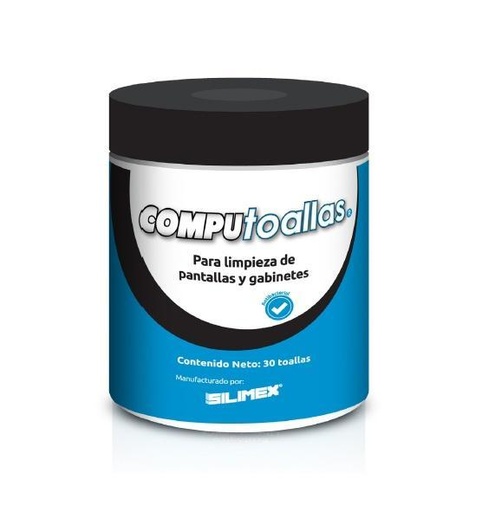 [COMPUTOALLAS] Silimex CompuToallas para Limpieza de Pantallas y Gabinetes, 30 Piezas