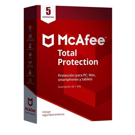 [MTP00LNR5RAA] Antivirus McAfee Total Protection 5dispositivos/MTP00LNR5RAA