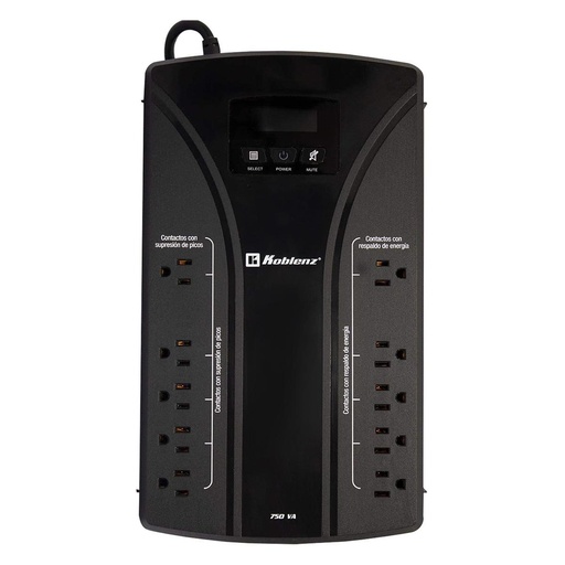 [00-4257-00-2] No break Koblenz 7522 USB R750VA Lcd 10 Contactos