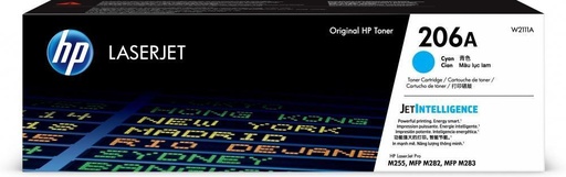 [W2111A] Tóner HP 206A Cyan, 1250 Páginas