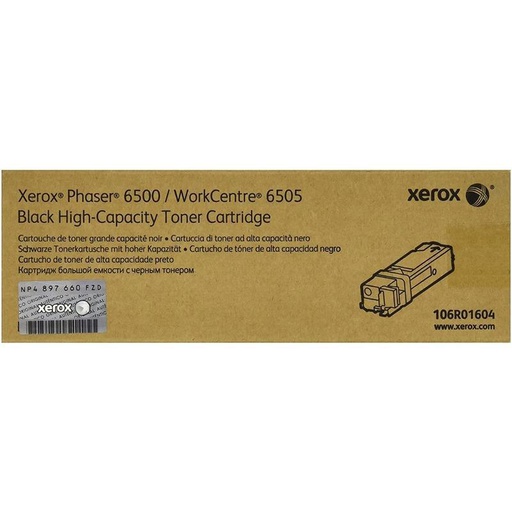 [106R01604] Tóner Xerox Negro Phaser 6500/wc6505 - 3,000 Págs 106r01604